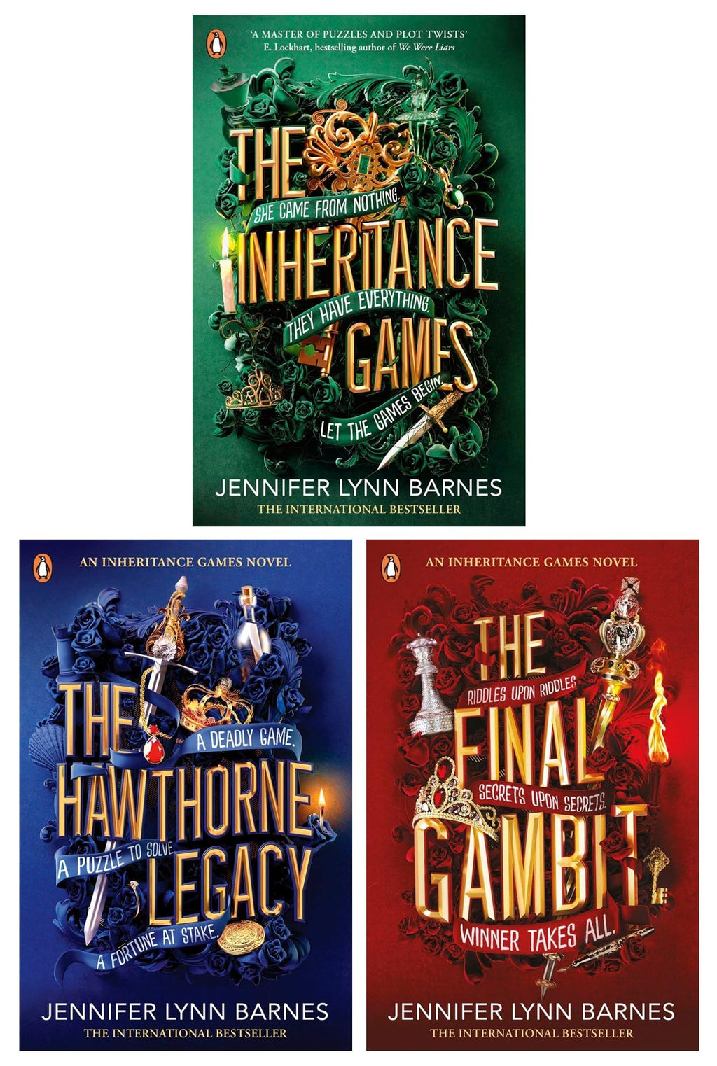 COMBO 3 Book: The Inheritance Games+The Final Gambit+The Hawthorne Legacy by Jennifer Lynn Barnes