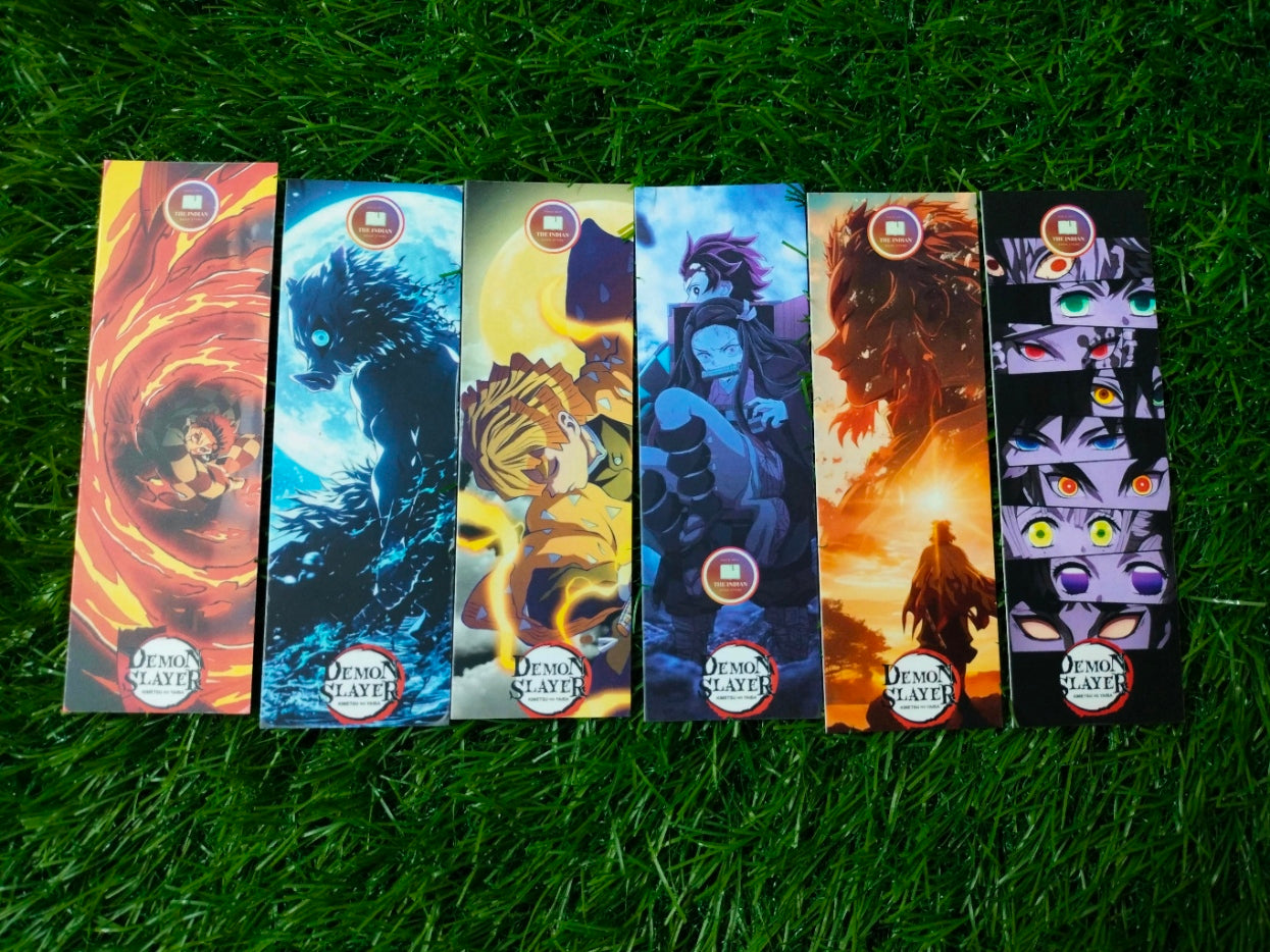 Demon Slayer Theme Bookmarks (6 Pcs)