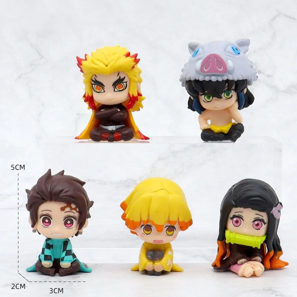 Demon Slayer : Minifigure Set of 5pcs - Action Figure 5cm