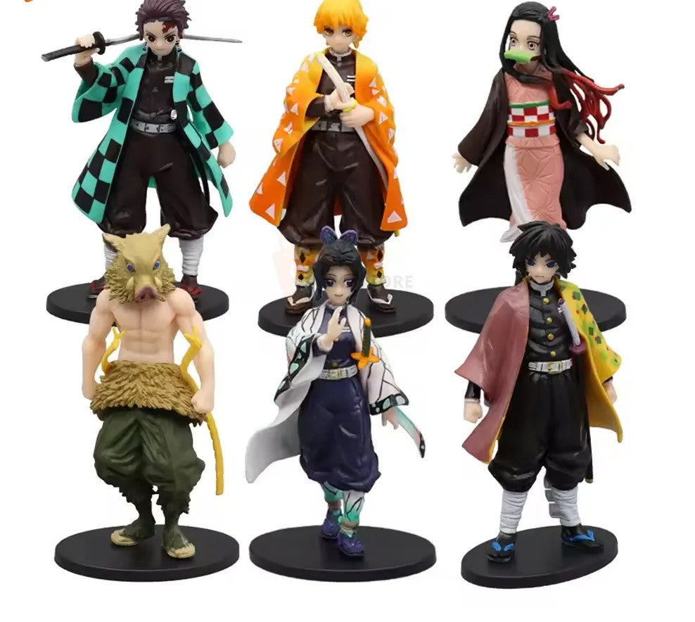 Demon Slayer : 6pcs Character Set - 15cm Action Figure