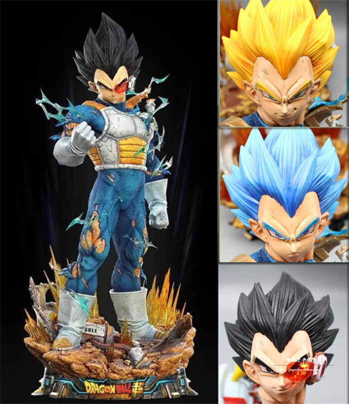 DBZ : Vegeta Super Siyan 3 Heads - 55cm Action Figure